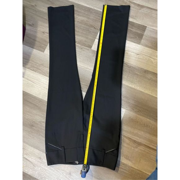 Alice + Olivia Andrew Skinny Pant Black Wool Leather Trim Pants, Sz 10, MP $395 - Picture 4 of 10